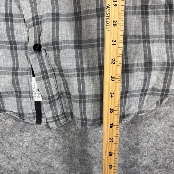 Rag & Bone Gray Plaid Button Down Shirt Men’s Large Classic Fit Cotton - Picture 11 of 16